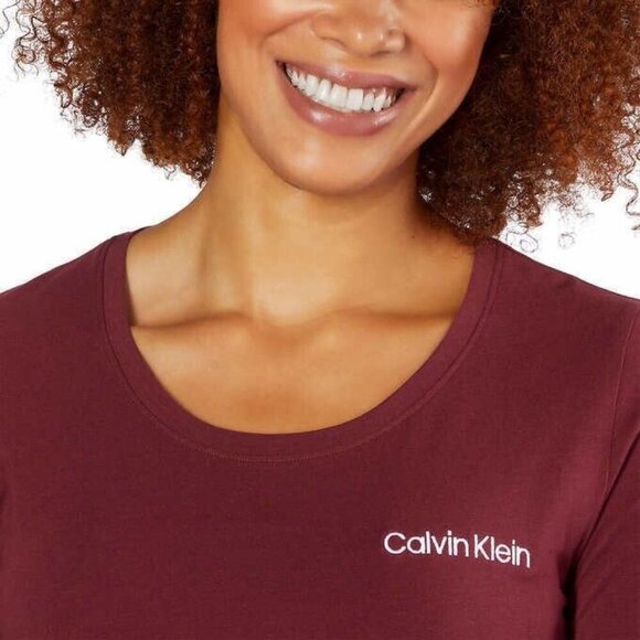 New Calvin Klein Women's Pajama Set Size L Porto Red Laungewear Cottagecore Cozy - Picture 3 of 16